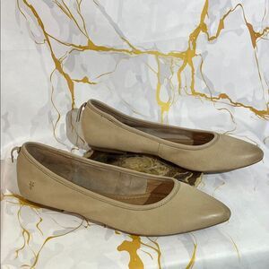 * Frye Heather ballet flats in a light beige leather